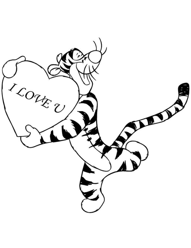 Tigger love coloring pages valentine coloring pages coloring pages for kids