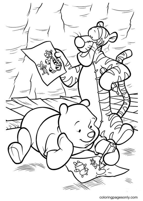 Winnie the pooh coloring pages printable for free download