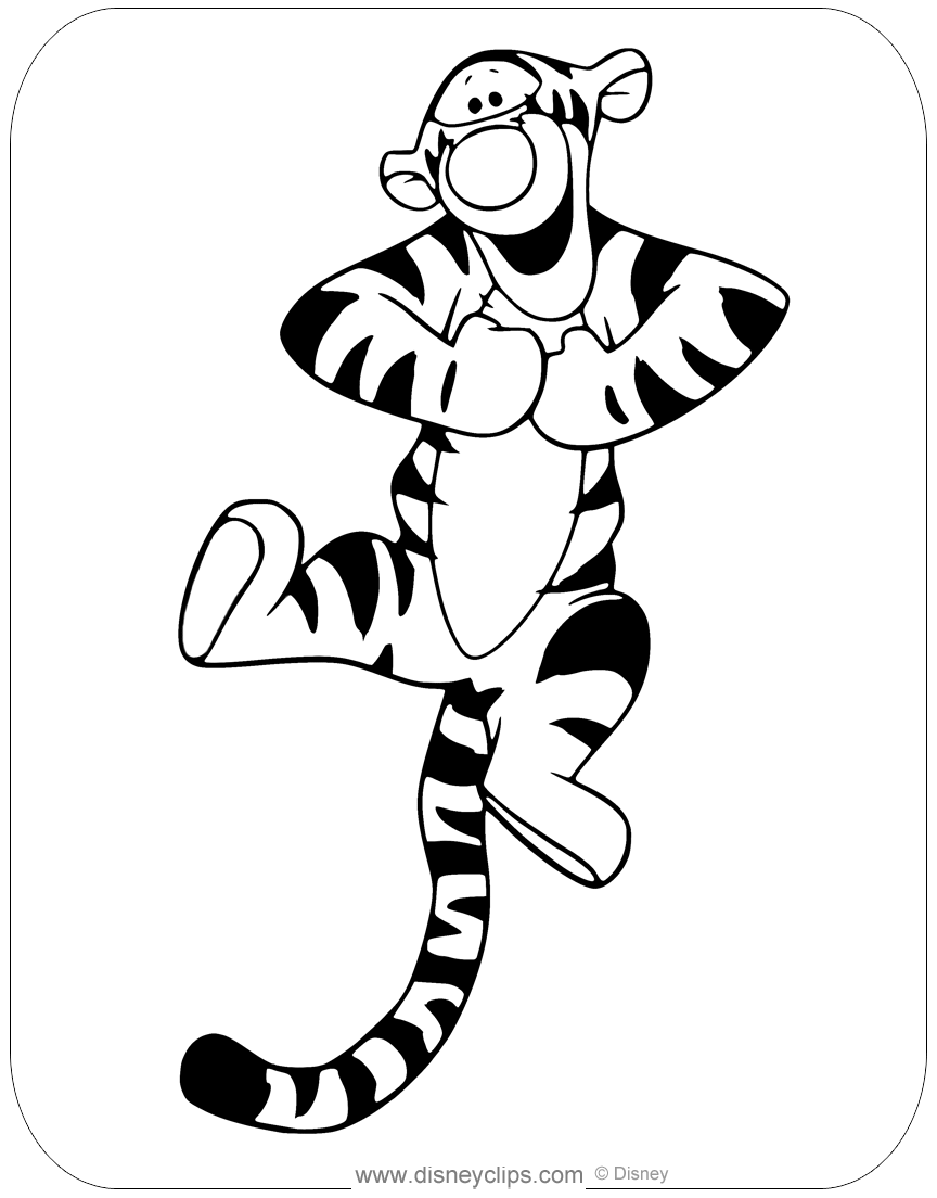 Printable tigger coloring pages