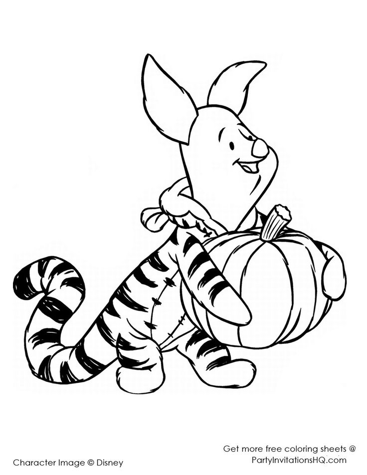 Piget in a tigger suit halloween coloring pages disney halloween coloring pages halloween coloring book