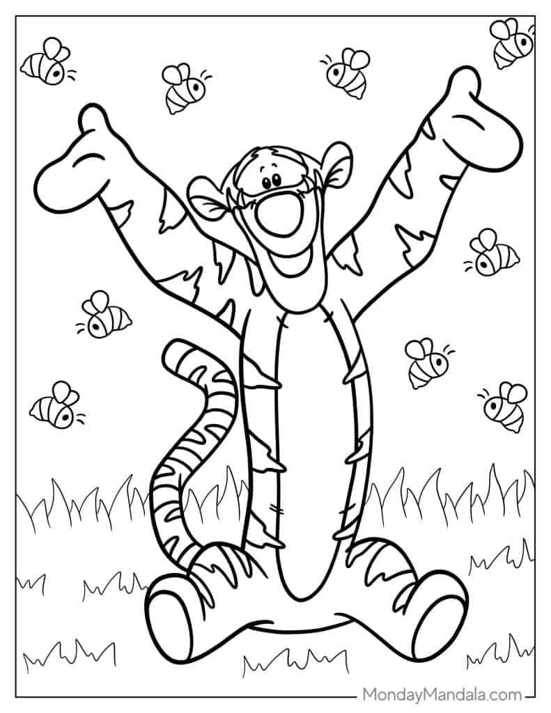 Winnie the pooh coloring pages free pdf printables