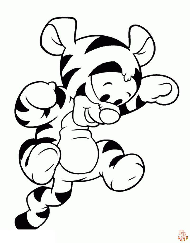 Find the best cute baby tigger coloring pages on