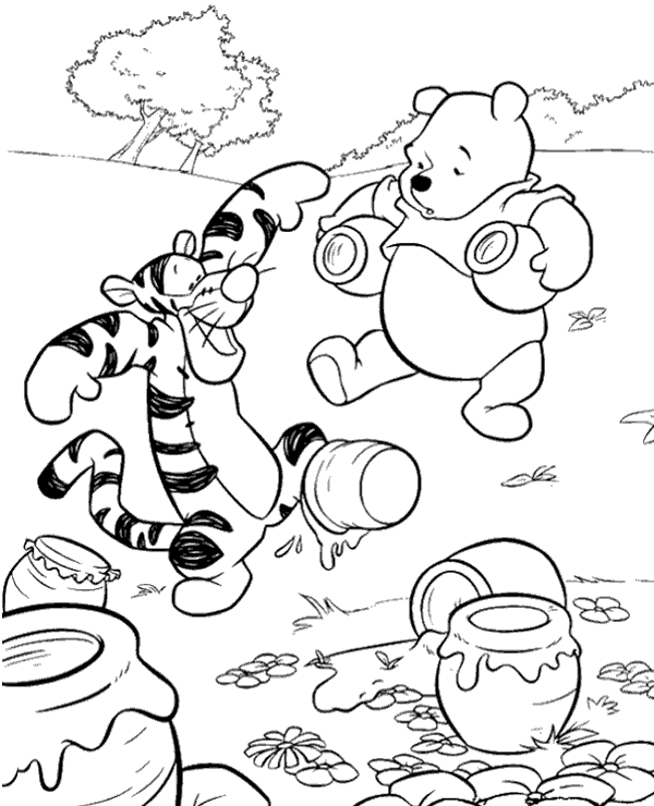 Winie tigger classic coloring sheet