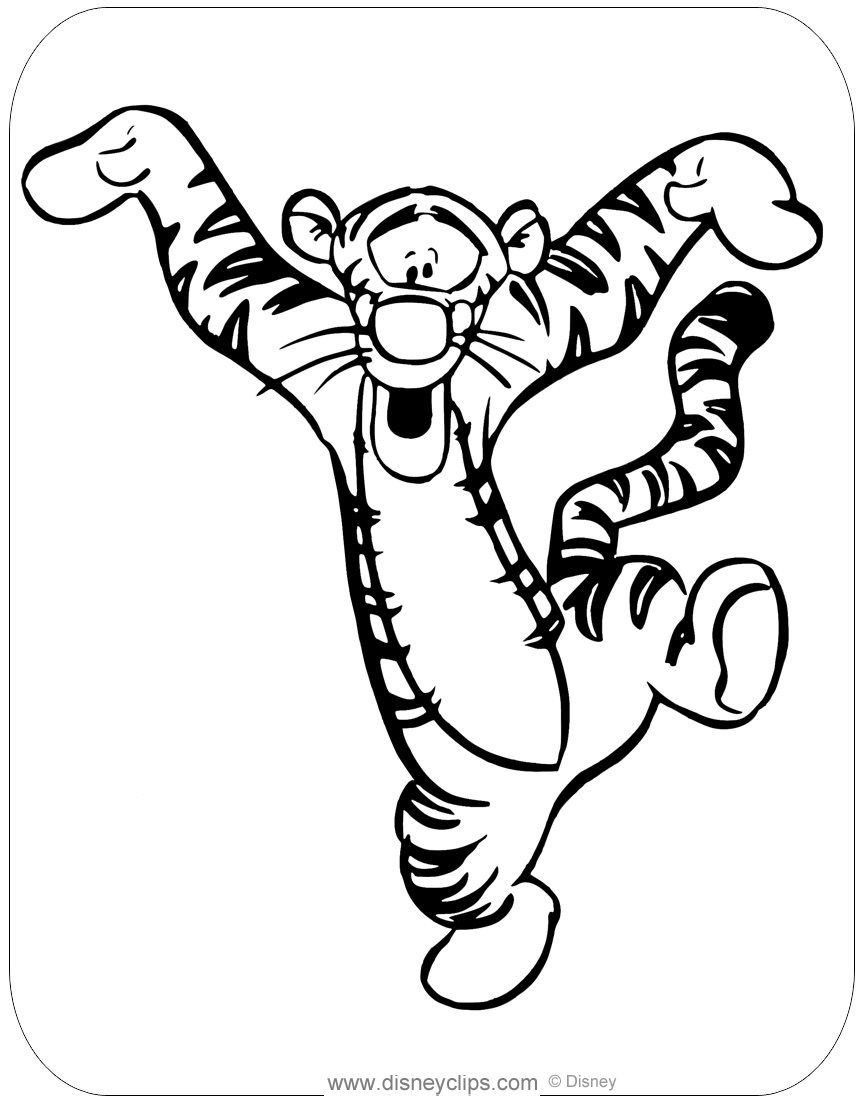 Printable tigger coloring pages