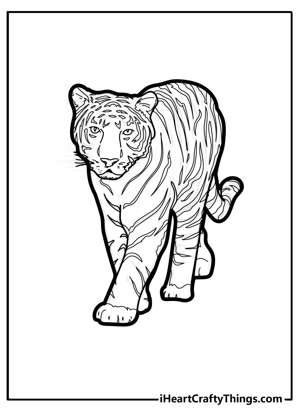 Printable tiger coloring pages free printables