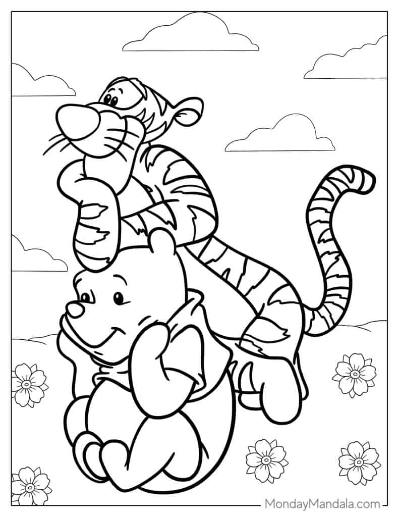 Winnie the pooh coloring pages free pdf printables