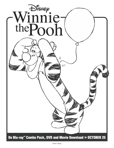 Tigger printable coloring page