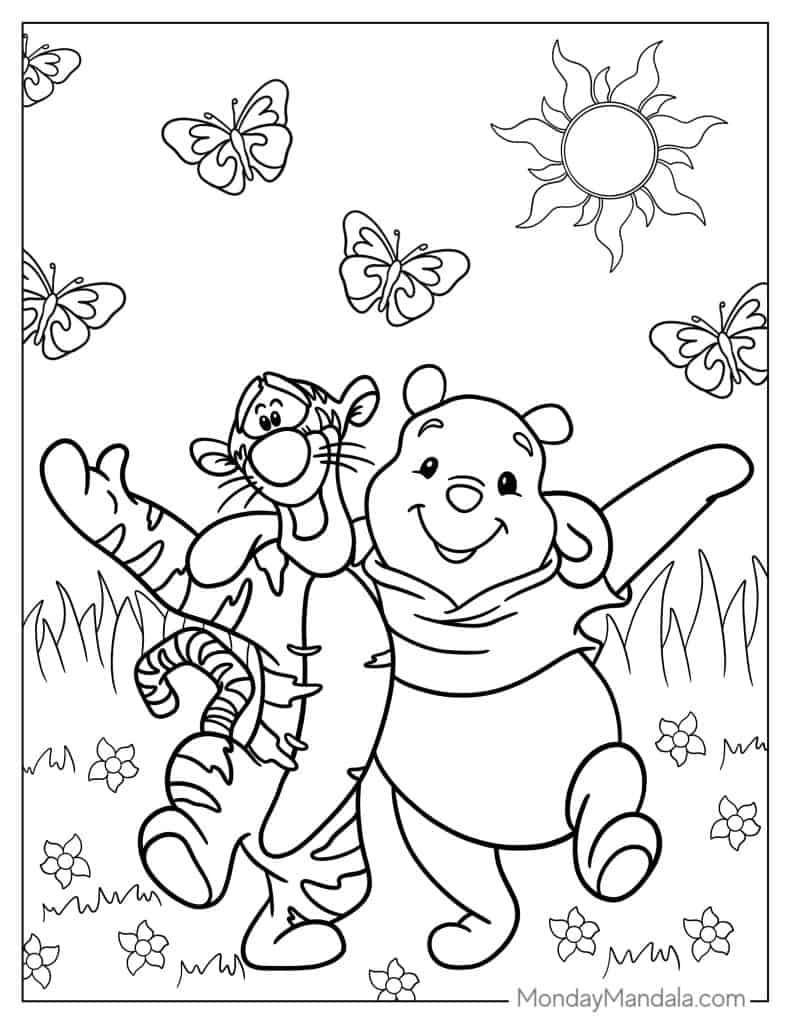 Winnie the pooh coloring pages free pdf printables