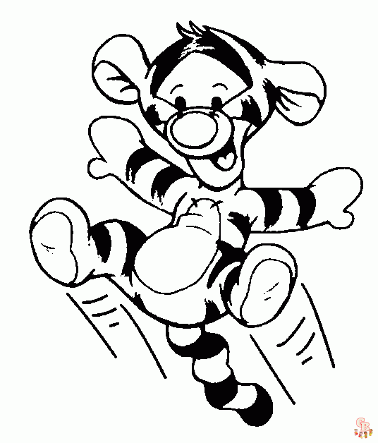 Find the best cute baby tigger coloring pages on