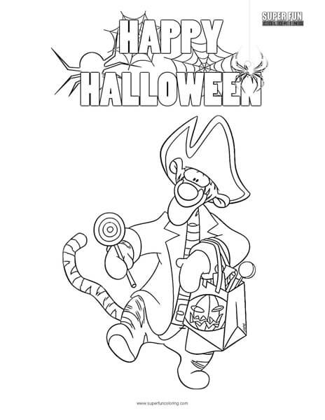 Tigger halloween coloring