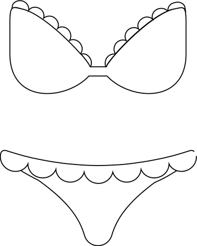 Bikini emoji coloring page free printable coloring pages