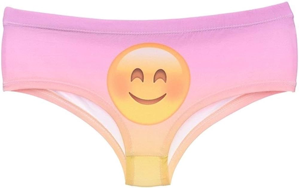 Panties female smile emoji pink thong black sexy breathable briefs comfortable close bikini polyester material buy online at best price in u