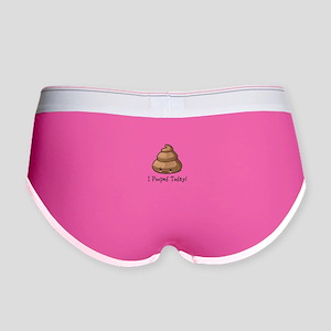 Poop emoji womens boy brief panties