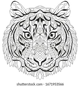 Tiger adult coloring images stock photos d objects vectors