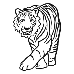 Tiger muzzle ear stripe doodle cat png svg design for t