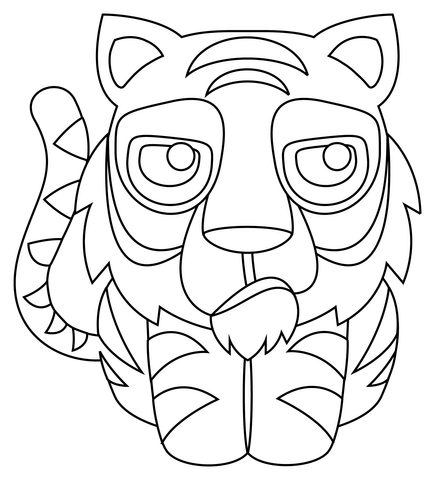 Tiger coloring page free printable coloring pages