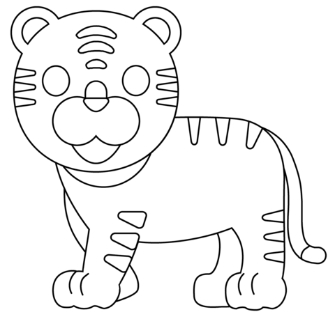 Tiger emoji coloring page free printable coloring pages