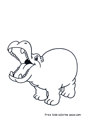 Fun and free printable hippo coloring pages for kids