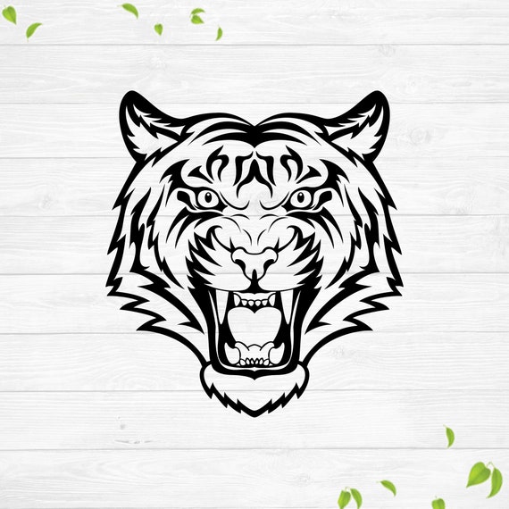 Tiger svg tiger head svg tiger tattoo tiger face svg easy tiger svg roar tiger svg angry tiger svg