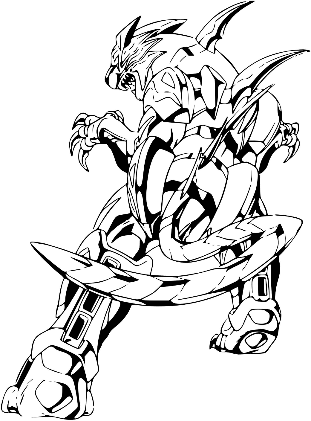 Bakugan tigres coloring page