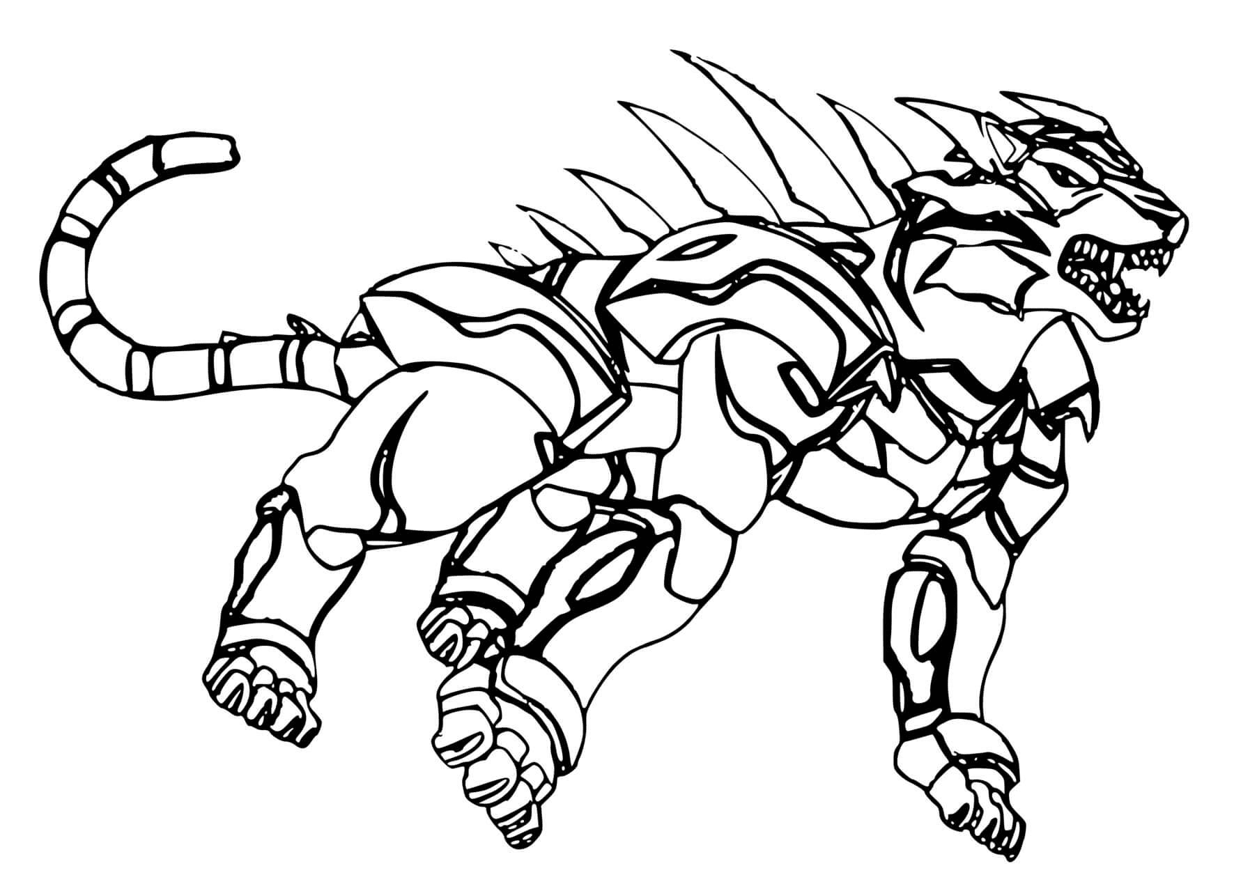 Bakugan tigres coloring page