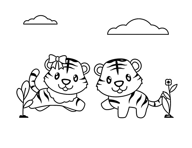 Tiger coloring pages a large collection print or download for free