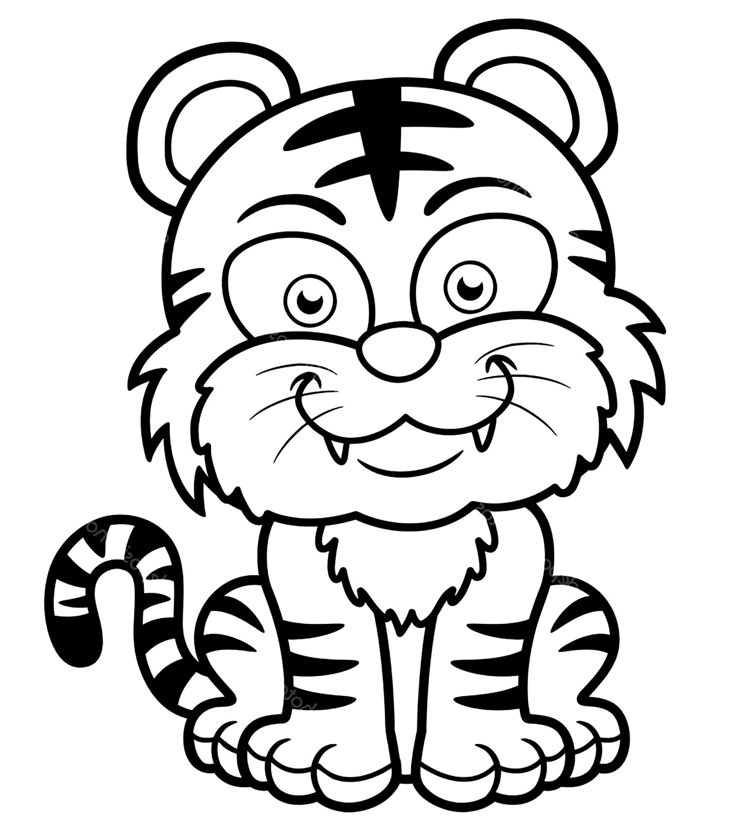 Dibujos para colorear de tigres para niãos