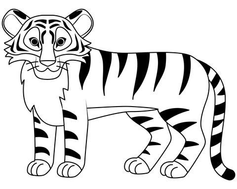 Dibujos de tigres para colorear