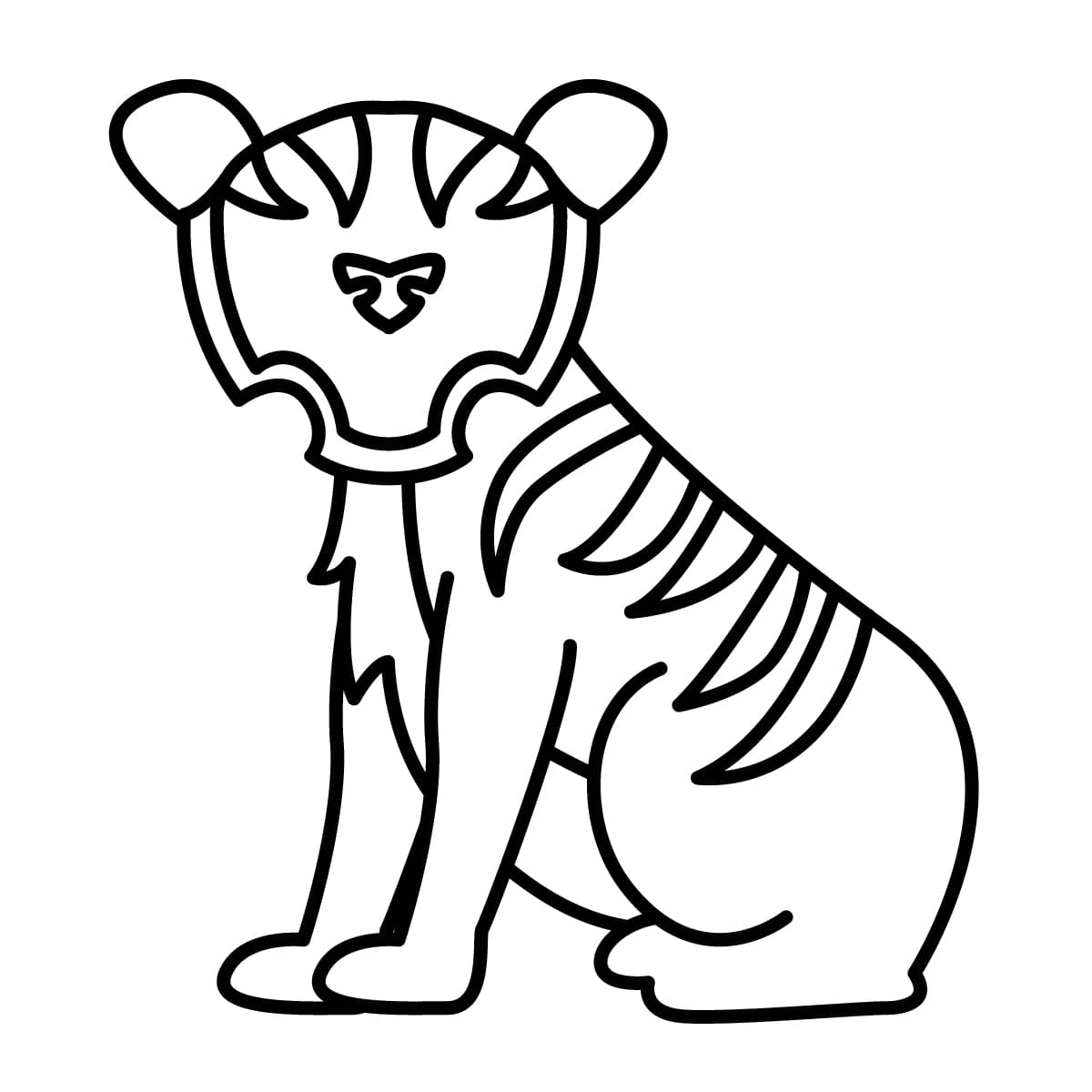 Dibujo de tigre para colorear e imprimir