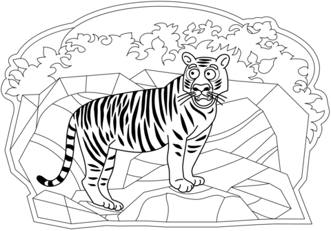 Dibujo de tigre para colorear dibujos para colorear imprimir gratis