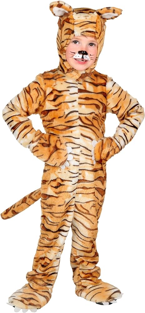 Disfraz de tigre para niãos y niãas talla t color naranja juguetes y juegos