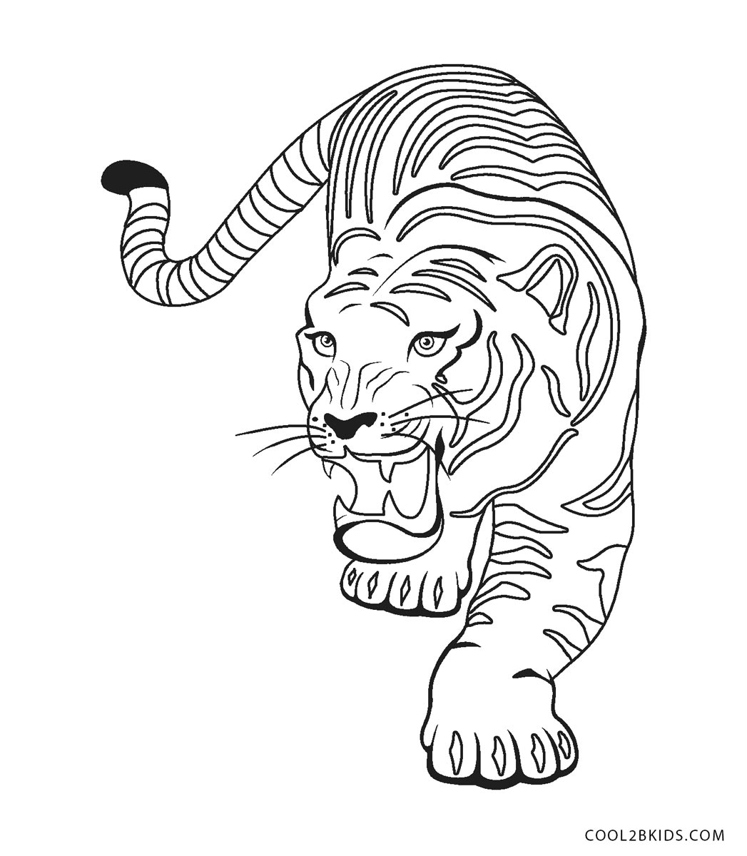 Dibujos de tigre para colorear