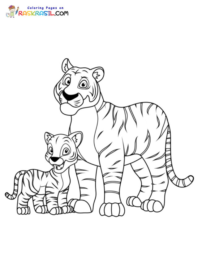 Dibujos de tigres para colorear