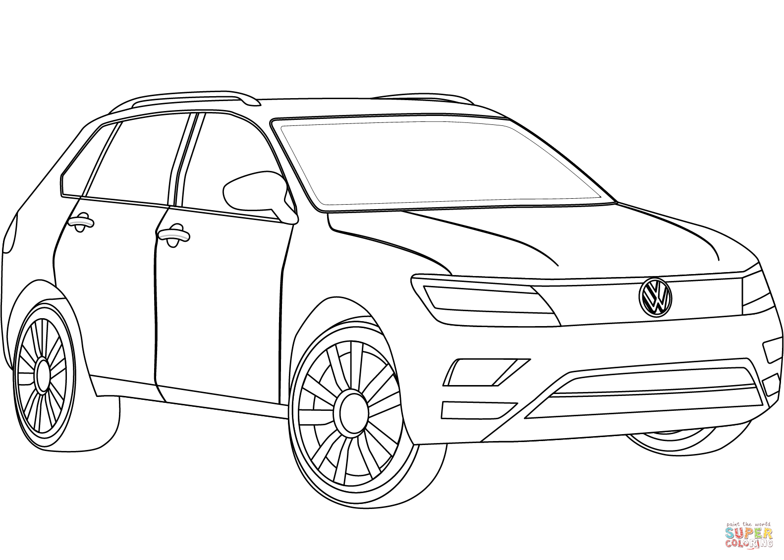 Vw tiguan coloring page free printable coloring pages