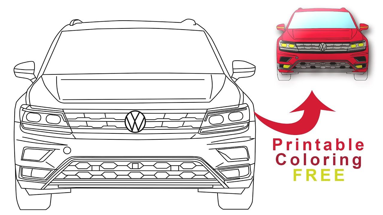 Volkswagen tiguan volkswagen book art drawings digital drawing