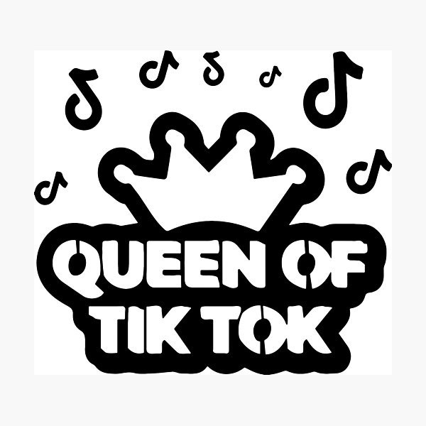 Queen of tiktok design photographic print for sale by designbyisuru