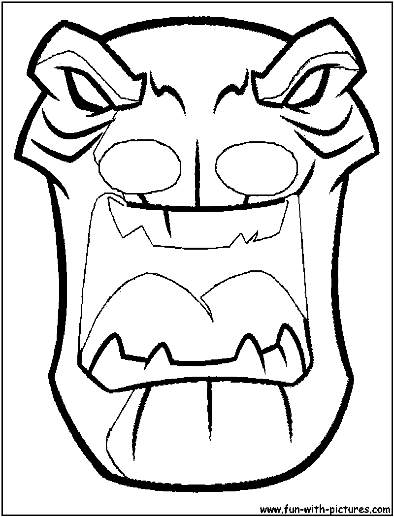 Masks coloring pages