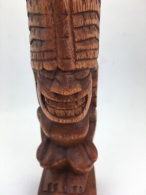 Tiki statue hand carved wood hawaiian tiki god kane hawaii idol figure âh