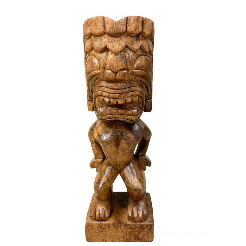 Ku tiki god traditional hawaiian replica stained