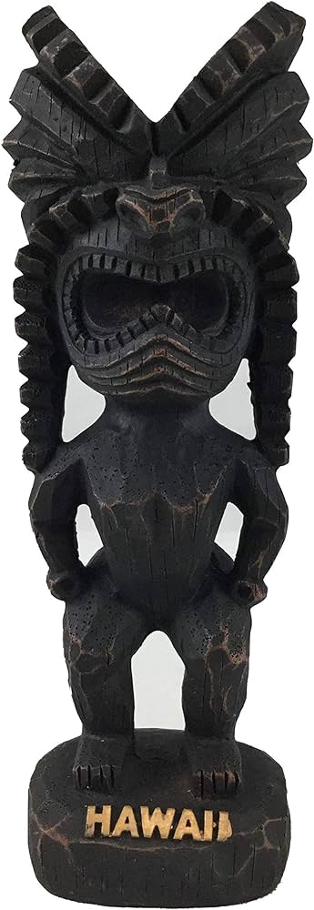 Kc hawaii ku god tiki figurine inch home kitchen