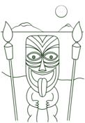 Tiki coloring pages free coloring pages