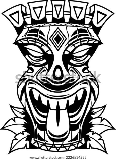 Tiki black white images stock photos d objects vectors