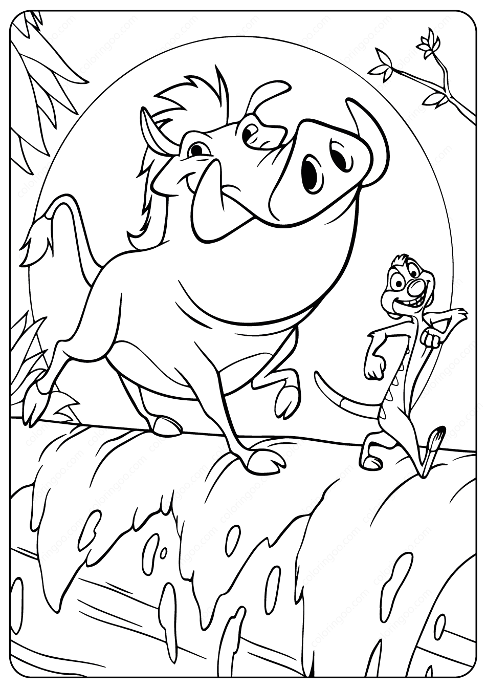 Colorful lion king coloring pages