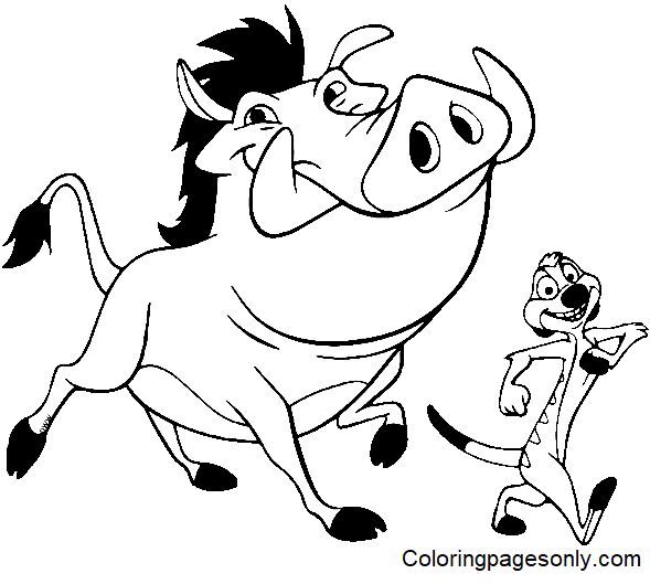 Timon and pumbaa coloring pages coloring pages timon timon and pumbaa