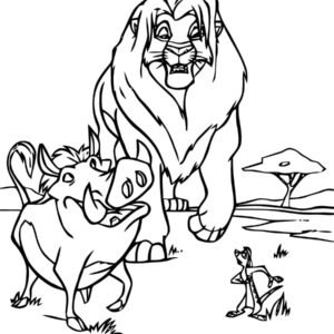 Timon and pumbaa coloring pages printable for free download