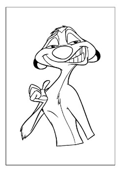 Timon and pumbaa coloring pages for kids the lion king printable collection