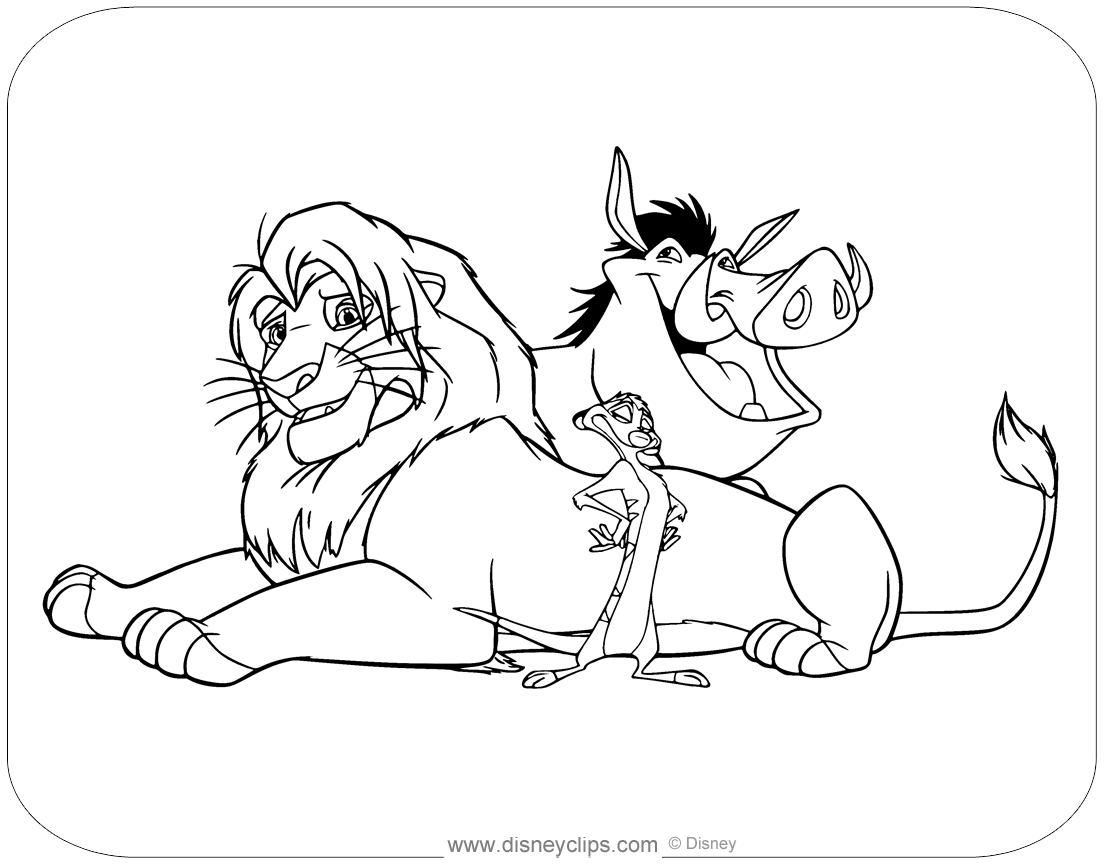 The lion king coloring pages