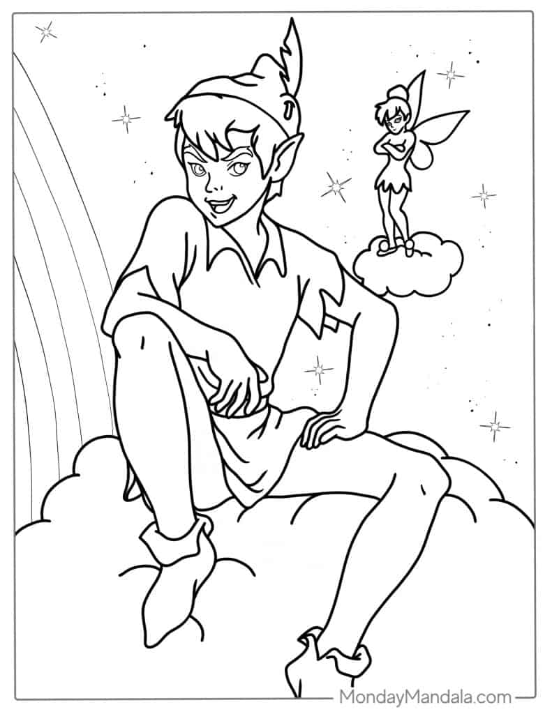 Tinker bell coloring pages free pdf printables