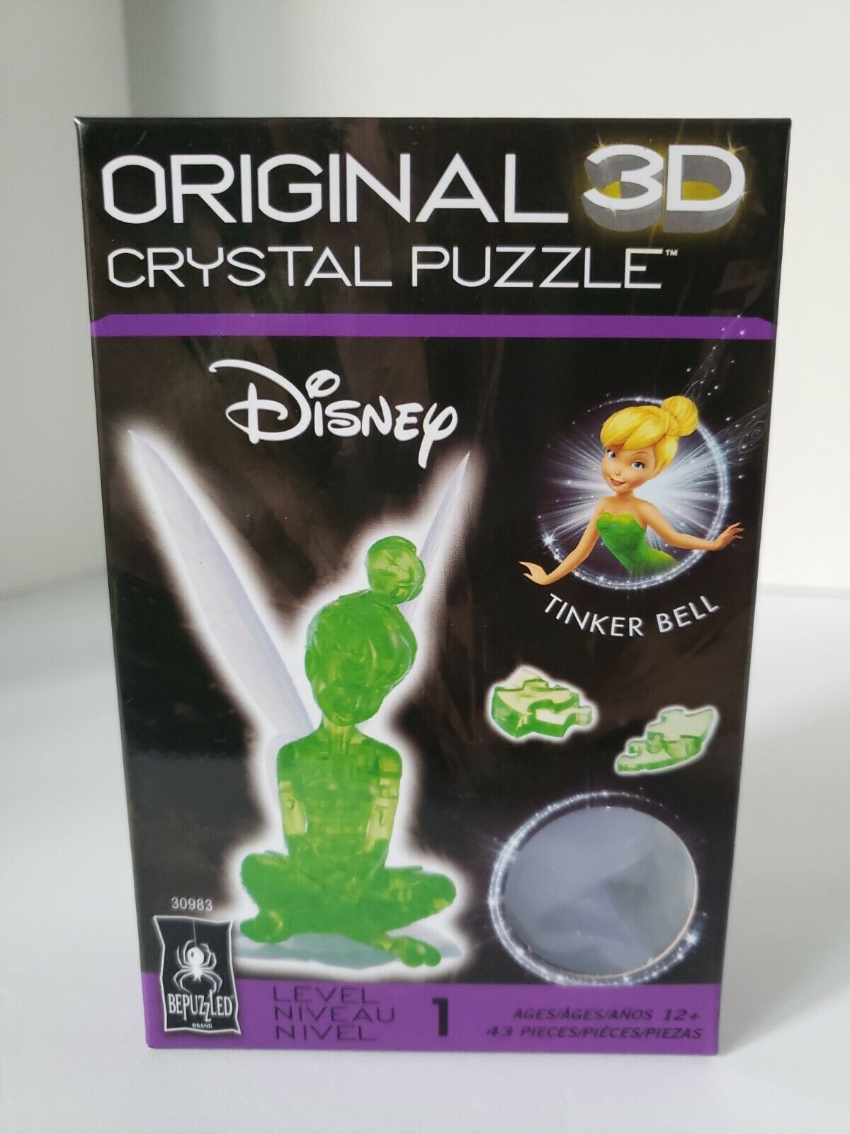 Bepuzzled original d crystal disney green tinkerbell puzzle new