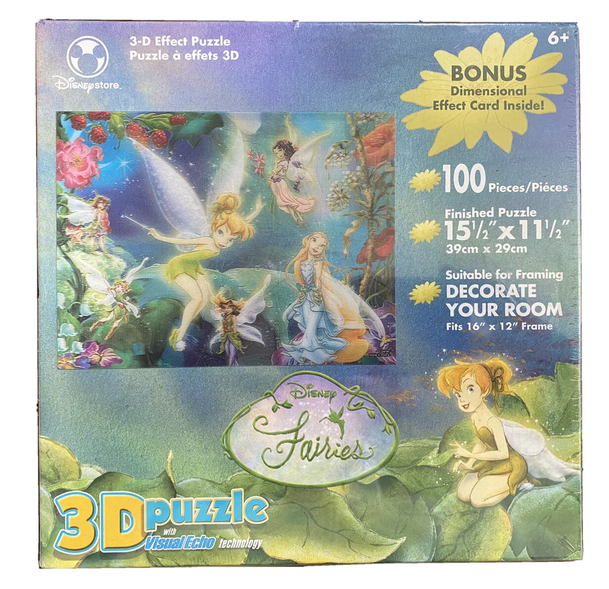 Nib disney store fairies d effect pcjigsaw puzzle x tinkerbell